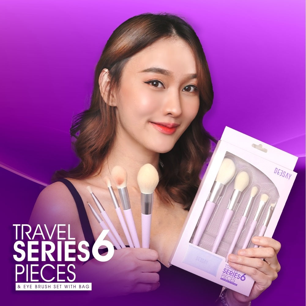 Deesay Travel Series 6 Pieces Brush Set With Bag : ดีเซ้ย์ เซ็ตแปรงพกพา 6 ชิ้น พร้อมกระเป๋า แปรงแต่งหน้า