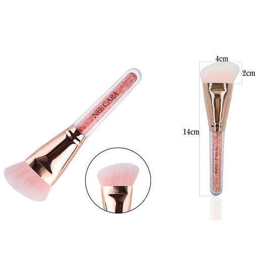 Nee Cara Pink Crystal Brush #N825 : neecara แปรงแต่งหน้า พิงค์คริสตัล