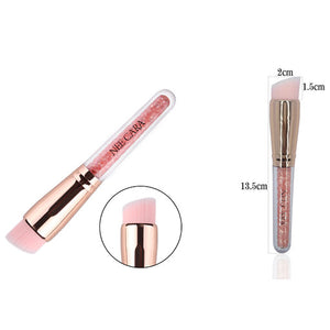 Nee Cara Pink Crystal Brush #N818 : neecara แปรงแต่งหน้า พิงค์คริสตัล